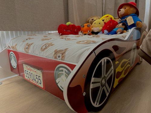 Toddler car bed with - toddler, mattress