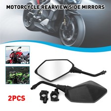 BLACK 22MM HANDLE BAR SCOOTER/MOPED/MOTORBIKE MIRRORS UNIVERSAL MOTORCYCLE/BIKE