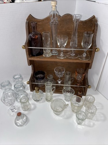 Vtg clear glass - vtg, flower