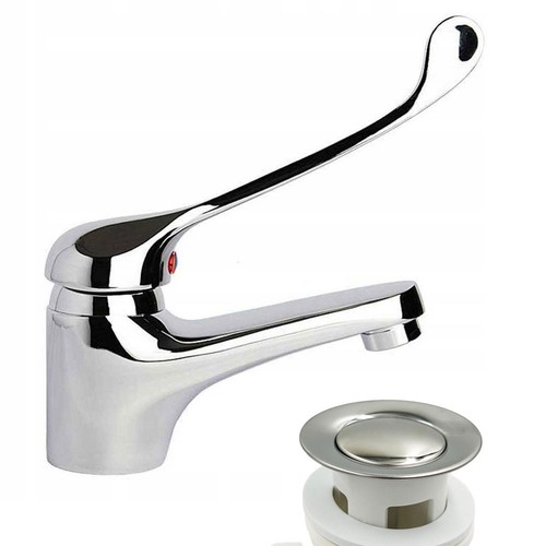 Basin mixer with extended - mixer,