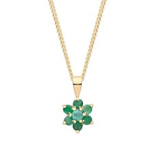 9ct Gold Emerald Cluster