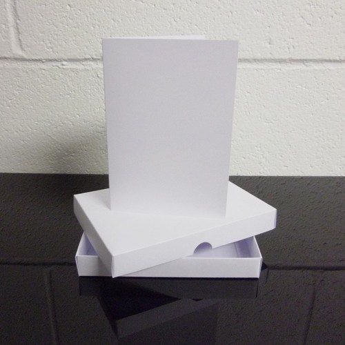 White greeting card box - a6,