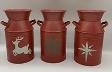 Trio of 7 1/2" Red Christmas