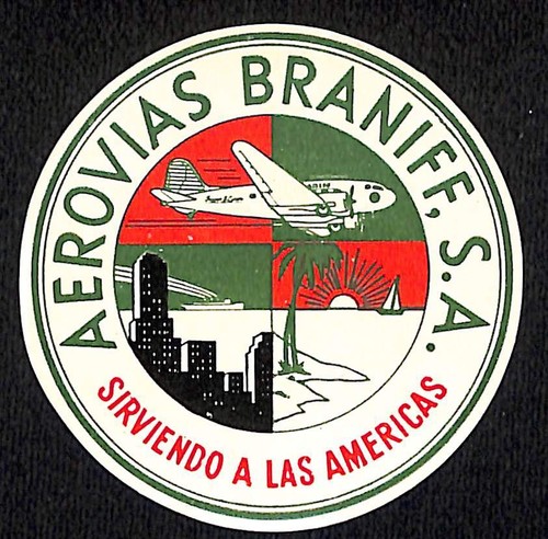 Aerovias braniff luggage - aerovias, s.a.