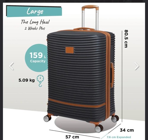 Large 159l hardside suitcase - large,