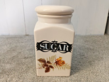 Kernewek Cornish Pottery Sugar Canister Jar Cream Vintage Kitchen Ware