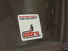 2x Cobra Car Alarm Window Stickers sticker decal. New Style/ Bargain!