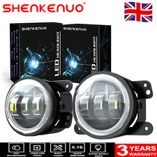 2x 4 Inch LED Round Fog Lights DRL For Ford C-MAX Fiesta Focus Transit MK7 MK8