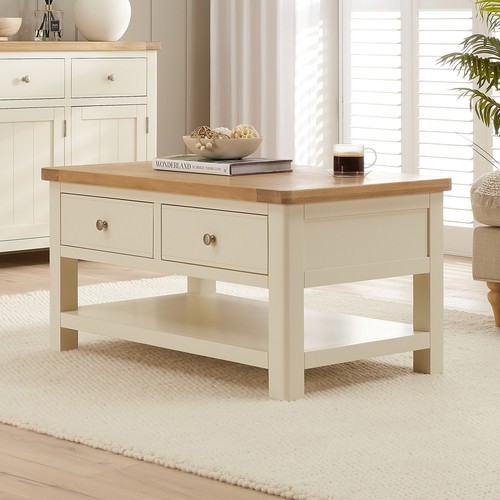 Coffee table with - coffee, shelf