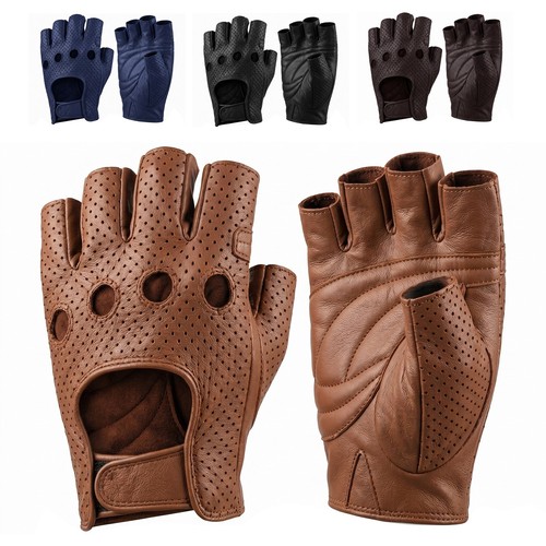 Driving leather fingerless - leather,