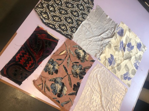 Remnants 100 silk devore - silk,