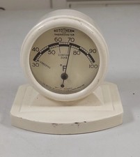 Vintage 1930's Rototherm Cream Bakelite Thermometer In Perfect Working Order