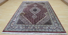 Large Persain Carpet Rug Hand Made Wool Living Room Vintage 8ft 2" x 5ft 5"
