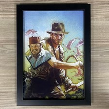 INDIANA JONES AND THE PHILOSOPHER'S STONE FRAMED MOVIE ART. DREW STRUZAN,