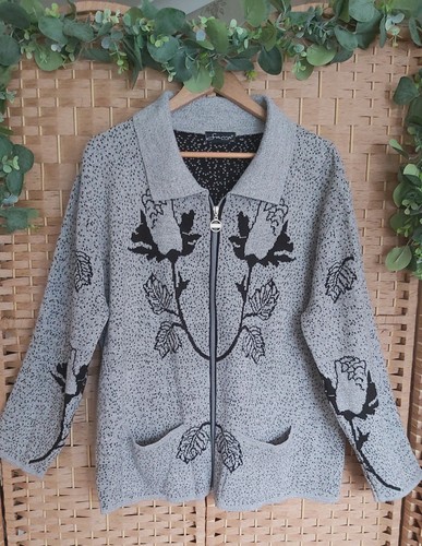 Ladies zip cardigan jumper - zip,