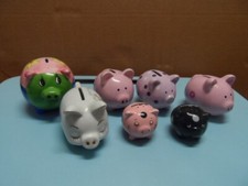Bundle of Pigs Moneyboxes / Piggy Banks Plus Pigs Salt and Pepper Set Annelise