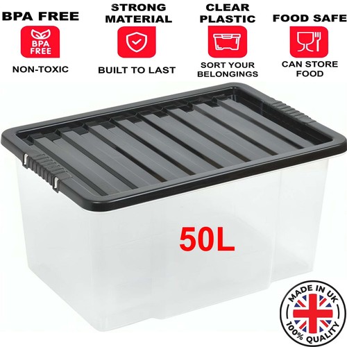 Plastic storage boxes - boxes, clear