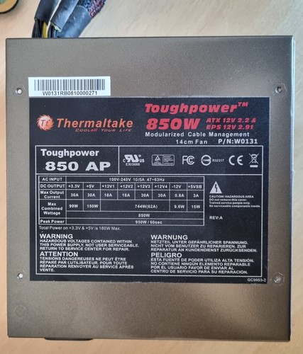 Thermaltake toughpower 850w - thermaltake,