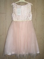 Monsoon New Girls Pink Gold Animal Occasion Wedding Party Prom Dress Age 7 122cm