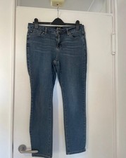 Earl Jean skinny blue denim tapered trousers size 12 36.5” length 26” inside leg