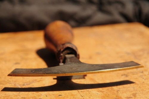 Brass bookbinder hand tool - hand,