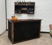 Modern Home Bar With Wall