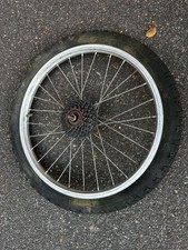 Bicycle Rear Wheel,  Cassette, Tyre and Inner Tube - Silver - 20 x 1.95 inch