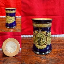 Superb Royal Doulton Lambeth Lord Nelson Commemorative Art Pottery Vase