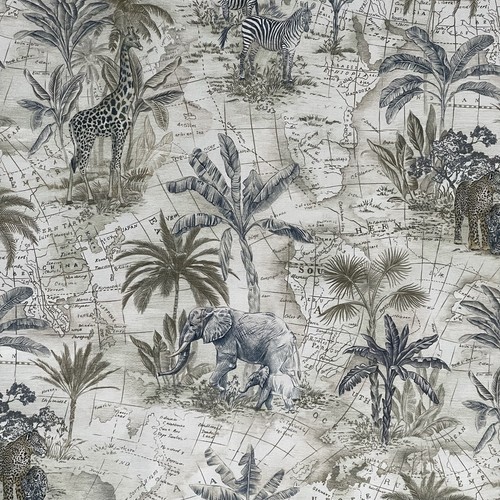 Safari jungle printed cotton - safari,