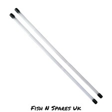 TWO STORAGE TUBES 80cm FOR FEEDER FISHING QUIVER TIP PROTECTION HEAVY DUTY CLEAR