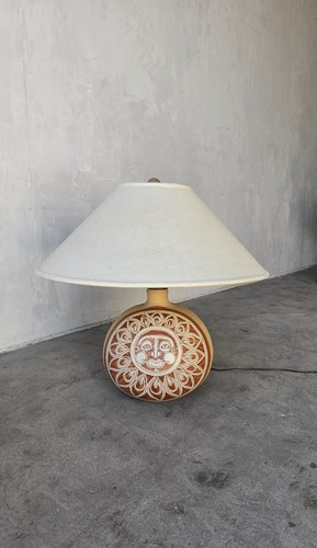 1970 ceramic sun - table, lamp