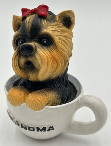 Grandma yorkie dog red - w,