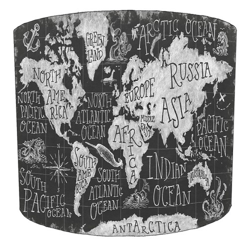 World maps lampshade - lampshade, ceiling