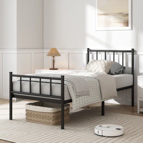 Metal bed frame headboard - frame, w/headboard