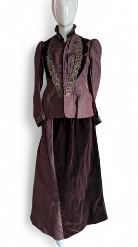 1880s victorian walking dress - 1880s,