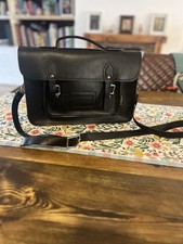 Yoshi Black Leather Satchel