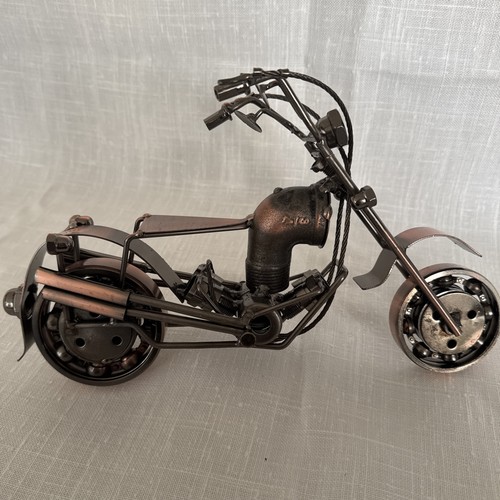 Handmade metal motorbike model - handmade,