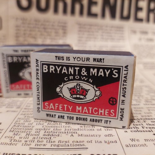 Ww2 home front matchbox - ww2,