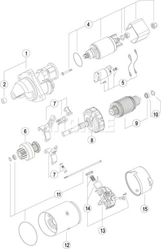 Starter motor clockwise - motor,