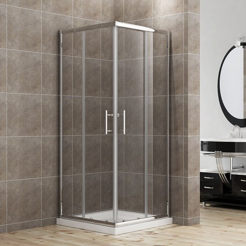 Corner entry shower enclosure - entry,
