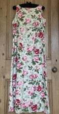 Vintage 90s LAURA ASHLEY PETITE Retro Cottagecore Floral Dress UK8-10 US4-6 EU36