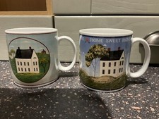PRIMITIVE FOLK ART WARREN KIMBLE MUGS X2 RARE FROM THE USA COUNTRY SHABBY CHIC 3