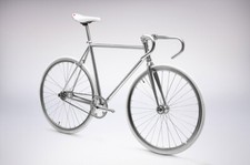 Wlkie - Polished Silver 55cm Single Speed Road bike Fixed Gear Fixie New