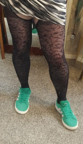 Black tights suspender net - tights,
