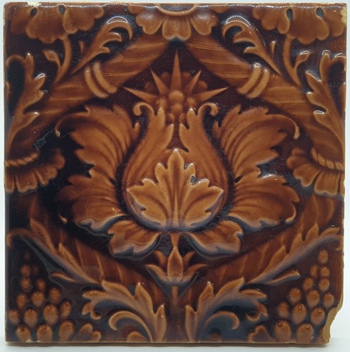 Antique fireplace tile relief - antique,