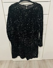 Et Vous Black Sequin Mini Midi