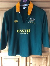 Canterbury South Africa Springboks Home jersey Womens size 16 Green Rugby Shirt
