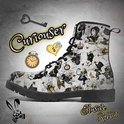 Curiouser white black - curiouser, alice