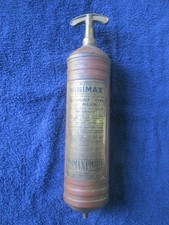 Vintage Minimax Type D Major Fire Extinguisher -  Brass - Empty