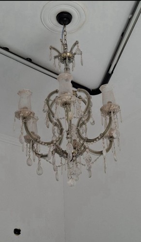 Vintage crystal chandelier - vintage, 5